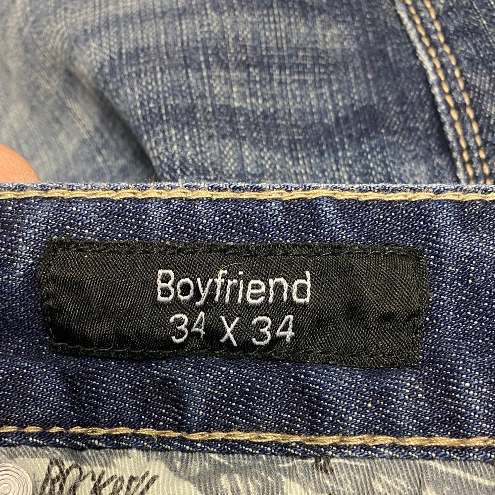 Rock & Roll Cowgirl Women's Boyfriend Jeans, Size 34 x 34 - Picture 6 of 7